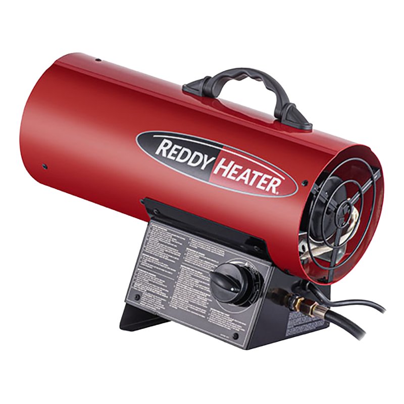 Reddy Heater Forced Air Heater, LP, Operates on 20 lb LP tank, 60,000 BTU, 1500 sq-ft Heating Area, 99% Efficency