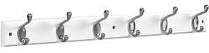 National Hardware DPV8170 S812-990 Series Hook Rail, Wall Mounting, 27 in L x 0.6 in W x 2.75 in H Dimensions, White