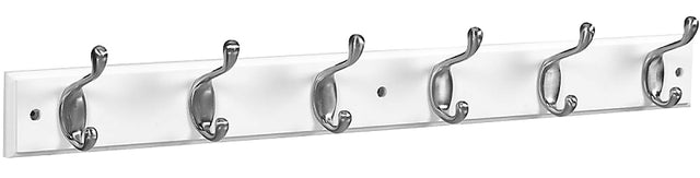 National Hardware DPV8170 S812-990 Series Hook Rail, Wall Mounting, 27 in L x 0.6 in W x 2.75 in H Dimensions, White