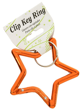 Hy-Ko KH495 Key Ring, Star, Carabiner Ring, Pack of 5