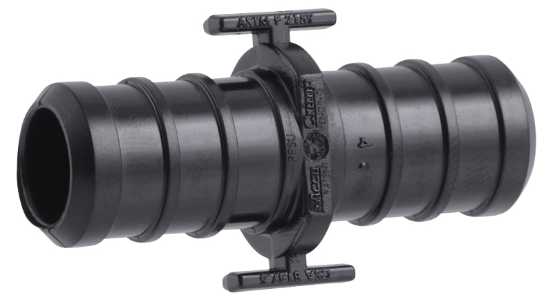 SharkBite UP008A Coupling, 1/2 x 1/2 in, Barb x Crimp, Polymer, 160 psi Pressure
