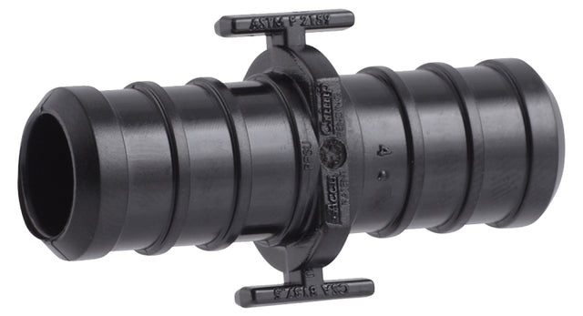 SharkBite UP008A Coupling, 1/2 x 1/2 in, Barb x Crimp, Polymer, 160 psi Pressure
