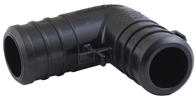 SharkBite UP256A Pipe Elbow, 3/4 in, Barb, 90 deg Angle, Polymer, 160 psi Pressure