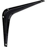 National Hardware 211BC Series N218-911 Shelf Bracket, 100 lb, 6 in L, Steel, Black, Pack of 20