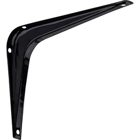 National Hardware 211BC Series N218-911 Shelf Bracket, 100 lb, 6 in L, Steel, Black, Pack of 20