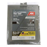 Ace 20 ft. W X 20 ft. L Heavy Duty Polyethylene Tarp Black/Silver