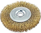 Vulcan 322631OR Wire Wheel Brush with Hole, 4 in Dia, 5/8 in Arbor Hole, 1/2 in Adapter Ring Arbor/Shank
