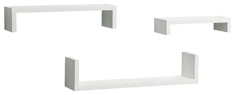 Knape & Vogt 243-WT Series Ledge Kit, White, 40 lb, 3-Shelf, Wood, Pack of 4