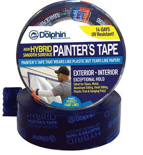 Blue Dolphin TP EXT S 0150 Exterior Tape, 45 yd L, 1.41 in W, Hybrid Backing