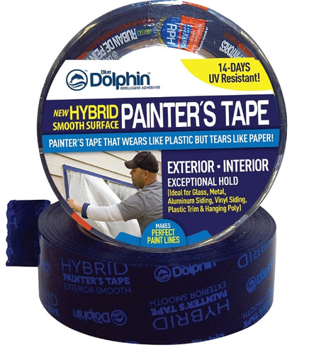 Blue Dolphin TP EXT S 0200 Exterior Tape, 45 yd L, 1.88 in W, Plastic Backing
