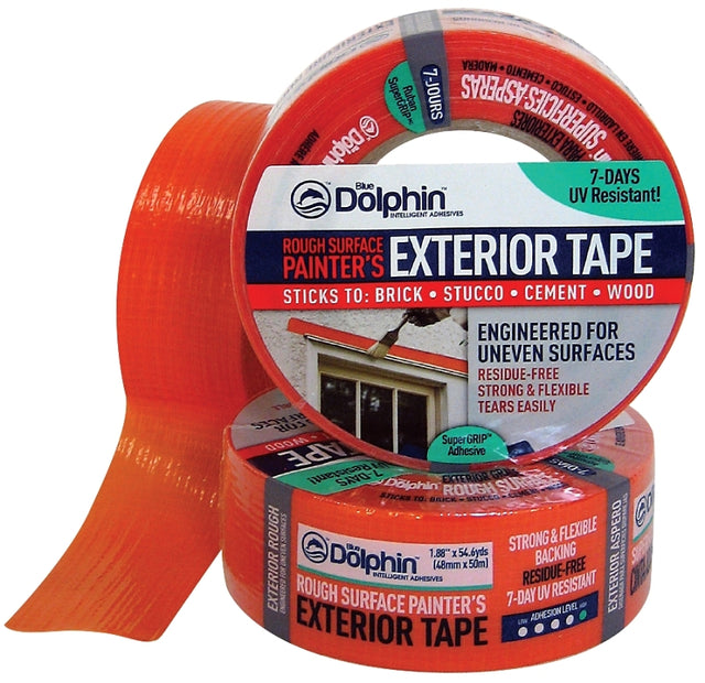 Blue Dolphin TP EXT R 0200 Interior and Exterior Tape, 54.6 yd L, 1.88 in W, Orange