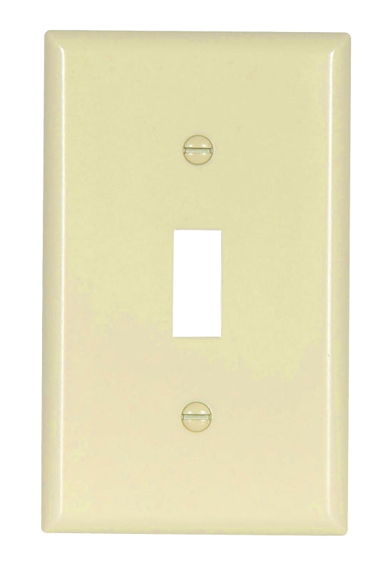 Eaton Wiring Devices 2134LA-BOX Wallplate, Standard-Size, 4-1/2 in L, 2-3/4 in W, 1-Gang, Thermoset, Light Almond