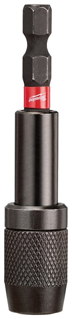 Milwaukee SHOCKWAVE 48-32-4531 Series Bit Holder, 2-7/8 in L, 1/4 in Drive, Hex Drive, 1/4 in Shank, Hex Shank, Steel