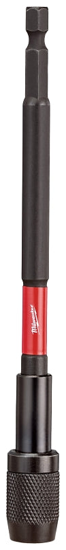 Milwaukee SHOCKWAVE 48-32-4532 Series Bit Holder, 6 in L, 1/4 in Drive, Hex Drive, 1/4 in Shank, Hex Shank, Steel, 1/PK