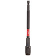 Milwaukee SHOCKWAVE 48-32-4532 Series Bit Holder, 6 in L, 1/4 in Drive, Hex Drive, 1/4 in Shank, Hex Shank, Steel, 1/PK