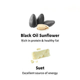 Feathered Friend 14376 Black Oil Sunflower Seed Wild Bird Food, 9 oz, Suet, Sunflower, Pack of 12