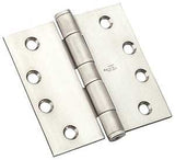 National Hardware N236-150 Standard Weight Template Hinge, 4 in H Door Leaf, 4 in H Frame Leaf, Steel, 8-Mounting Hole