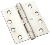 National Hardware N236-150 Standard Weight Template Hinge, 4 in H Door Leaf, 4 in H Frame Leaf, Steel, 8-Mounting Hole