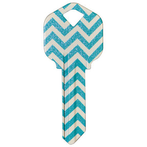 HILLMAN Wackey Teal House/Office Universal Key Blank KW1 Single, Pack of 6