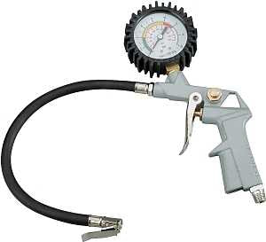 ProSource DQ1103L Tire Inflator with Gauge, 0 to 220 psi Pressure, 0 to 220 psi, Metal, Gray