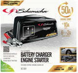 Schumacher SC1361 Battery Charger, 12 V Output, 2, 10, 50 A Charge, 50 A Engine Start