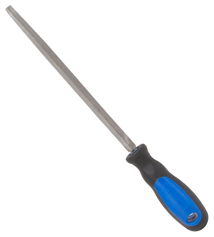 Vulcan JL-F009 File, Triangle Profile, Taper Pattern, Single Cut Cut, 1/2 in W Blade, Cushion-Grip Handle