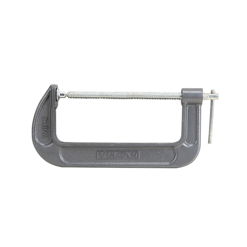 Vulcan JLO-058 C-Clamp, 8 in Max Opening Size, 3-1/8 in D Throat, Steel Body, Gray Body