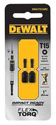 DeWALT DWA1TX15IR2 Screwdriver Bit, T15 Drive, Torx Drive, 1/4 in Shank, 1 in L