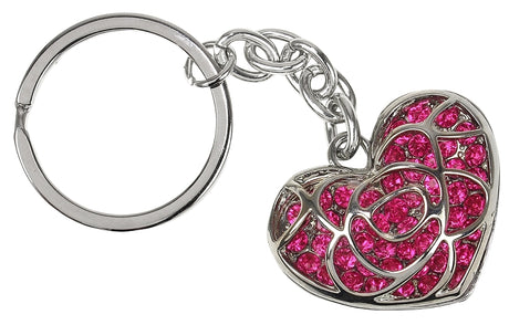 Hy-Ko KH706 Key Chain, Pink Cut Out, Split Ring, Pack of 5