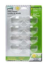 Safety Works 10087608 Safety Glasses, Unisex, Anti-Fog Lens, Rimless Frame