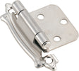 Amerock BPR7329G9 Cabinet Hinge, Sterling Nickel, 2-3/4 in L x 1-3/4 in W