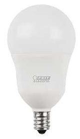 Feit Electric BPA1540C/950CA/2 LED Bulb, General-Purpose, A15 Lamp, 40 W Equivalent, E12 Candelabra Lamp Base, Dimmable