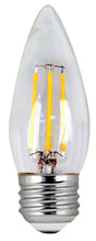 Feit Electric BPETC60/950CA/FIL Decorative LED Bulb, B10 Lamp, 60 W Equivalent, E26 Medium Lamp Base, Dimmable, Daylight