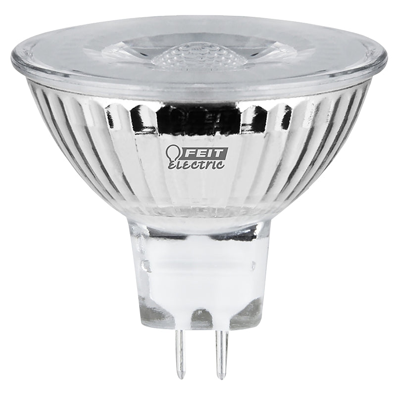 Feit Electric BPFMW/930CA LED Bulb, Track/Recessed, 300 Lumens, 4 W, MR16 Lamp, 35 W Equivalent, GU5.3 Lamp Base, Clear