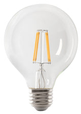 Feit Electric BPG2560W/950CA/FIL LED Bulb, Globe, 500 Lumens, 5.5 W, G25 Lamp, 60 W Equivalent, E26 Lamp Base, Dimmable