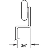 Prime-Line N 6513 Roller Assembly, 1 in Dia Roller, 1/4 in W Roller, Nylon/Steel, Silver, 1-Roller, 35 lb