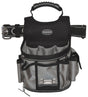 Bucket Boss 55300 Sparky Utility Pouch, 52 in Waist, 17-Pocket, Poly Fabric, Black/Gray, 9 in W, 14 in H, 6 in D