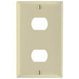 Legrand K2I Wallplate, Standard-Size, 4-1/2 in L, 2-3/4 in W, 1-Gang, Ivory