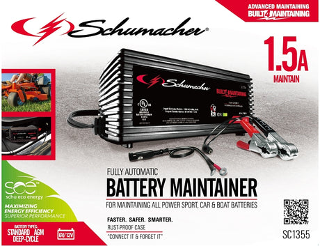 Schumacher SC1355 Battery Maintainer, 0.4 A Input, 6/12 V Output