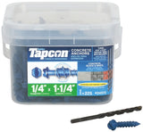 Tapcon 24515 Screw Anchor, 1-1/4 in L, Hex Drive