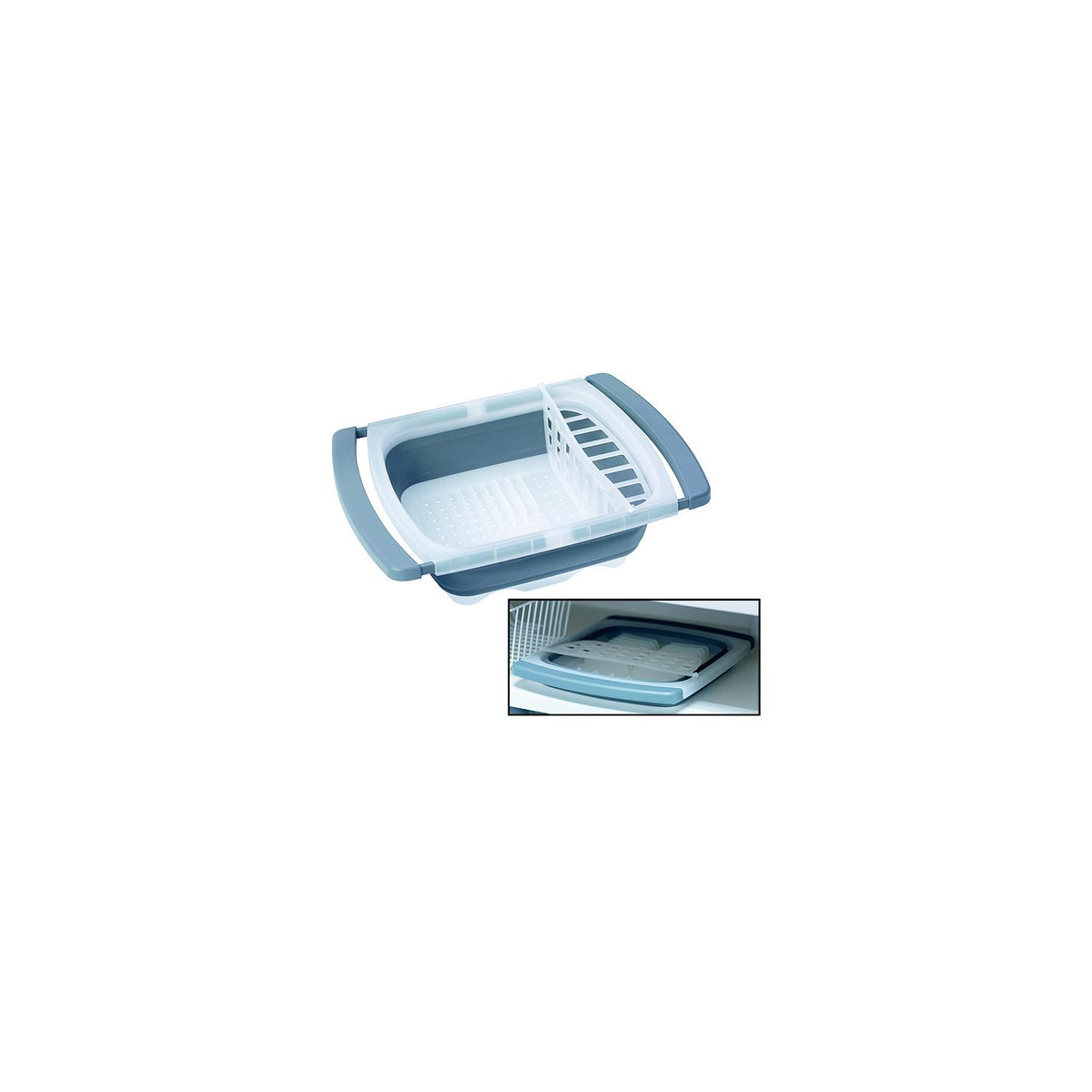 Prepworks Over-The-Sink Collapsbile Dish Drainer Extends from 16.5 to 26.75 ″