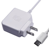 Zenith PM1001WCMC Wall Charger, White, For: Micro-B USB Device, 2.4 V Output, 3 ft L Cord
