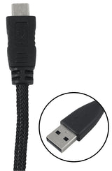 Zenith PM1003MCBB USB Cable, Black Sheath, 3 ft L, Pack of 4