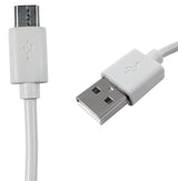 Zenith PM1003MCW Micro USB Cable, White Sheath, 3 ft L, Pack of 4