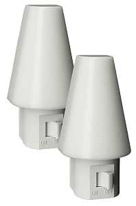 AmerTac Tipi Series NL-TIPI-F2 Night Light, 1.6 in W x 1.45 in D x 3.15 in H Dimensions, White Fixture, 120 V, 60 Hz