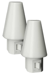 AmerTac Tipi Series NL-TIPI-F2 Night Light, 1.6 in W x 1.45 in D x 3.15 in H Dimensions, White Fixture, 120 V, 60 Hz