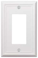 Amerelle 149RW Wallplate, 4-7/8 in L, 3-1/8 in W, 1-Gang, Steel, Pack of 4