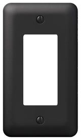 Amerelle Devon Series 935RBK Wallplate, 5 in L, 2-13/16 in W, 1-Gang, Steel, Black, Pack of 6