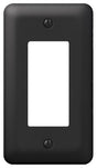 Amerelle Devon Series 935RBK Wallplate, 5 in L, 2-13/16 in W, 1-Gang, Steel, Black, Pack of 6
