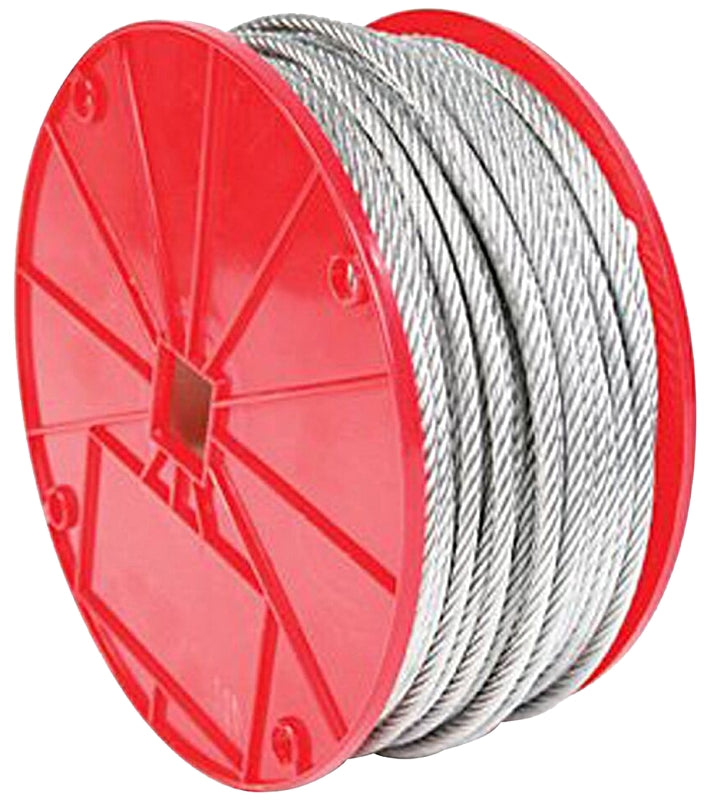 Baron 695947 Cable, 3/16 to 1/4 in Dia, 250 ft L, Galvanized/Vinyl-Coated